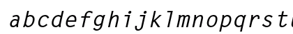 Letter Gothic Bold Slanted Lowercase Preview