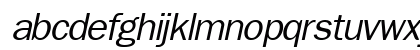 LibraryGothic Italic Lowercase Preview
