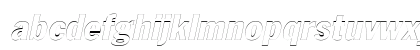 LibraryGothicHeavyOutline Italic Preview