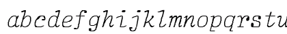 Light Italic Lowercase Preview