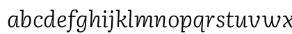 Literata 12pt Light Italic Lowercase Preview