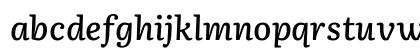 Literata 12pt Medium Italic Lowercase Preview