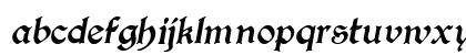 Lunatic Oblique Lowercase Preview