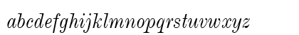 ModernMT Condensed Italic Lowercase Preview