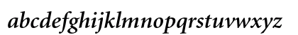 Minion Semibold Italic Lowercase Preview