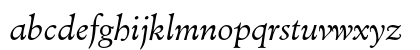 Minister Std Light Italic Lowercase Preview