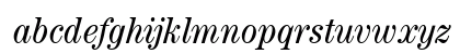 ModernCenturyCond RegularItalic Lowercase Preview