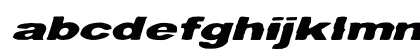Muddled Extra-expanded Italic Lowercase Preview