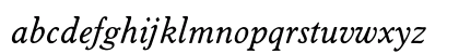 OPTIWorcesterRoundSLItalic Regular Lowercase Preview
