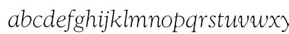 OPTIwtcGoudy-LightItalic Regular Lowercase Preview