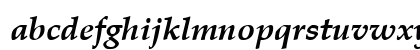 Palm Springs Bold Italic YU Regular Lowercase Preview