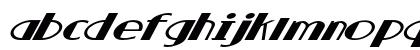 Parisian Nights Extra-expanded Italic Lowercase Preview