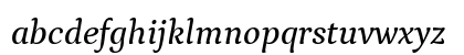 Petrona Medium Italic Lowercase Preview