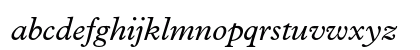 Plantin Italic Lowercase Preview