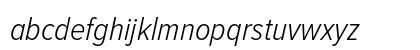 Proxima Nova Condensed Light Italic Lowercase Preview