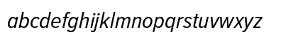 Proxima Nova Condensed Regular Italic Lowercase Preview