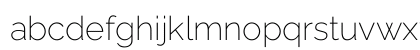 Raleway ExtraLight Regular Lowercase Preview