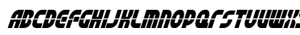 Rebel Command Condensed Italic Lowercase Preview