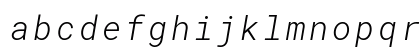 RobotoMono Nerd Font Mono Italic Lowercase Preview
