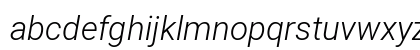 Roboto Light Italic Lowercase Preview