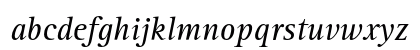 Rotis Serif Std Italic Lowercase Preview