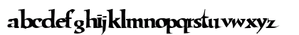 RoyalBrushNew20 Bold Lowercase Preview