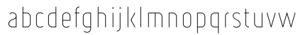 Ruler Thin Regular Lowercase Preview