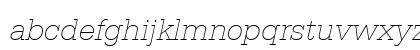Serifa Th BT Thin Italic Lowercase Preview