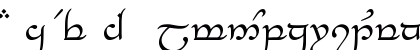 Tengwar-Elesil Normal Lowercase Preview