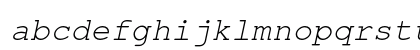TeX Gyre Cursor Italic Lowercase Preview