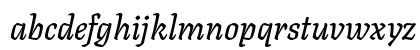 Texturina Medium Italic Lowercase Preview