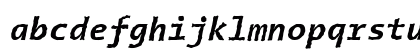 The Sans Typewriter- Bold Italic Lowercase Preview