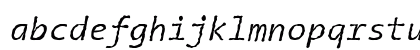 The Sans Typewriter- Italic Lowercase Preview
