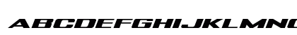Tigershark Expanded Italic Expanded Italic Lowercase Preview