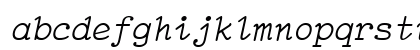 TiredOfCourier Italic Lowercase Preview