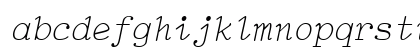 TiredOfCourierThin Italic Lowercase Preview