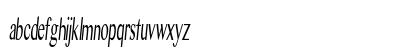 Tralic Extra-condensed Italic Lowercase Preview