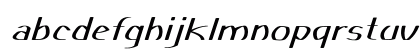 Trede Extra-expanded Italic Lowercase Preview