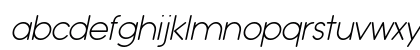 Typo Grotesk Rounded Light Italic Lowercase Preview