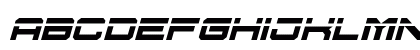U.S.S. Dallas Laser Italic Lowercase Preview