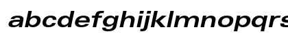 Univers 63 Bold Extended Oblique Lowercase Preview