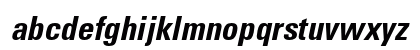 Univers LT W0467 Bold Italic Lowercase Preview