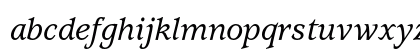 ITC Usherwood Std Medium Italic Lowercase Preview
