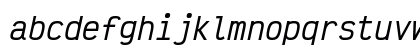 VictorMono Nerd Font Italic Lowercase Preview