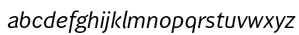 Wendelin Reduced 56 Kursiv Lowercase Preview