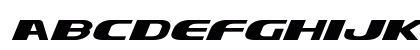 Xcelsion Expanded Italic Expanded Italic Lowercase Preview