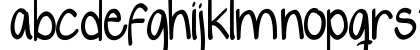 yelly Regular Lowercase Preview