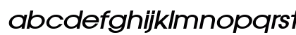 AtillaWide BoldItalic Lowercase Preview