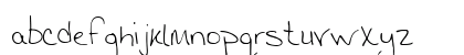Pam's Hand Regular Lowercase Preview