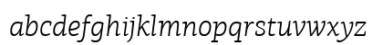 PF Agora Slab Pro Light Italic Lowercase Preview